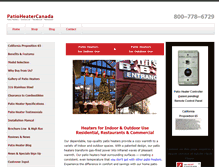 Tablet Screenshot of patioheatercanada.com